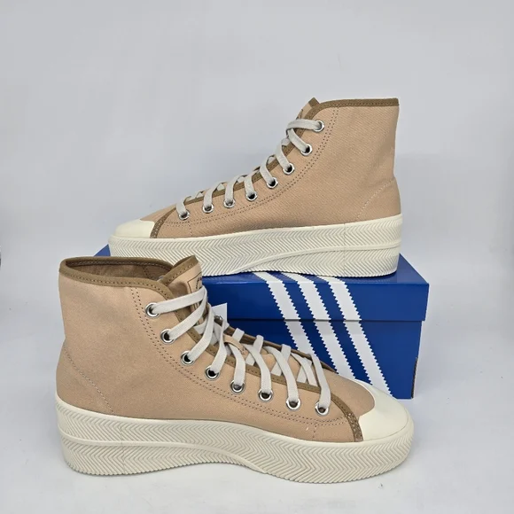 Adidas Men's Nizza 2 Platform GX0989 'Pale Nude' High Top Shoes Size 10 New